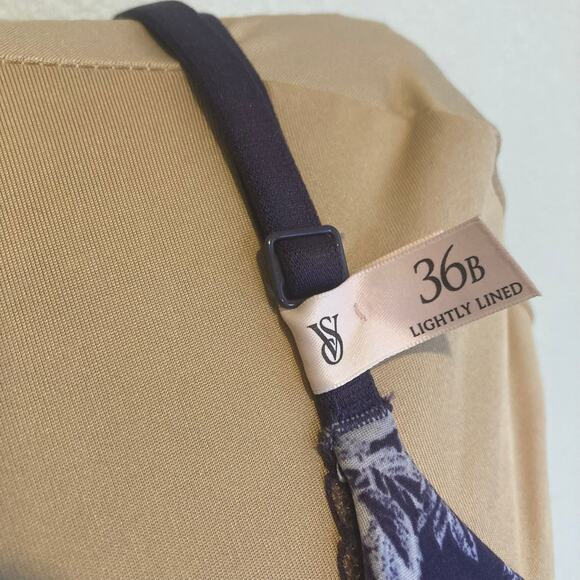 Victorias Secret Bra 36B Full Coverage Valiant Toille Purple Lightly Lined Flora - Picture 4 of 9